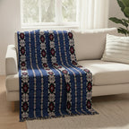 Bali Collection Tenun Throw in Animal Motif  (Size 116x240Cm) - Navy and Red_6093492_2