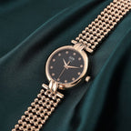EON 1962 Swiss Movement 12 Champagne Diamond Studded 5 ATM Water Resistant Watch in Rose Gold Tone