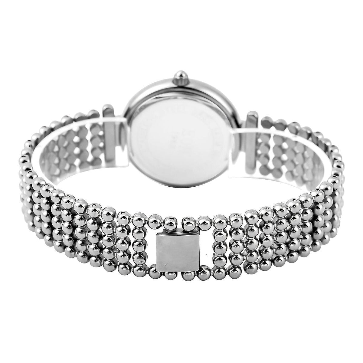 EON 1962 Swiss Movement 12 Champagne Studded 5 ATM Water Resistant Watch in Silver Tone 3880730 6