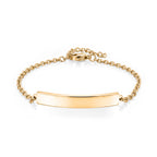 Personalized Bar Bracelet (Size - 7+1.5 Ext) in Yellow Gold Tone_6122599