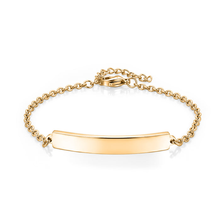 Personalized Bar Bracelet (Size - 7+1.5 Ext) in Yellow Gold Tone 6122599 1