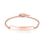 Personalized Bar Bracelet (Size - 7+1.5 Ext) in Rose Gold Tone_6122601