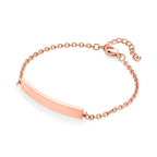Personalized Bar Bracelet (Size - 7+1.5 Ext) in Rose Gold Tone_6122601_3