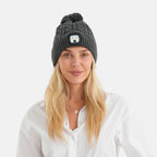 USB Rechargeable Waterproof LED Bobble Hat with Sherpa Lining  (Size 26x20 Cm) - Grey_6126643