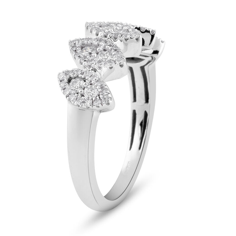 (Size N) NY Close Out Deal - 10K White Gold Diamond (I1-G-H) Ring 0.50 Ct 7590271 3