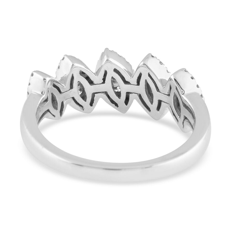 (Size N) NY Close Out Deal - 10K White Gold Diamond (I1-G-H) Ring 0.50 Ct 7590271 4