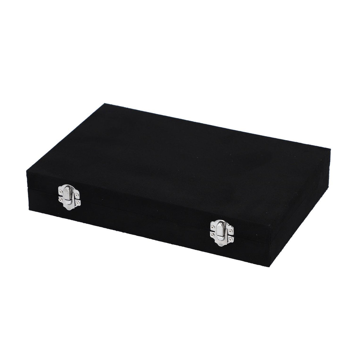 Luxurious Velvet Anti-Tarnish Jewelry Organizer Box (29x18.5x5.2cm) - Black V32518045 4