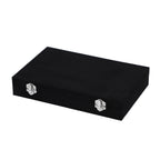 Luxurious Velvet Anti-Tarnish Jewelry Organizer Box (29x18.5x5.2cm) - Black_6242540_3