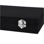 Luxurious Velvet Anti-Tarnish Jewelry Organizer Box (29x18.5x5.2cm) - Black_6242540_5