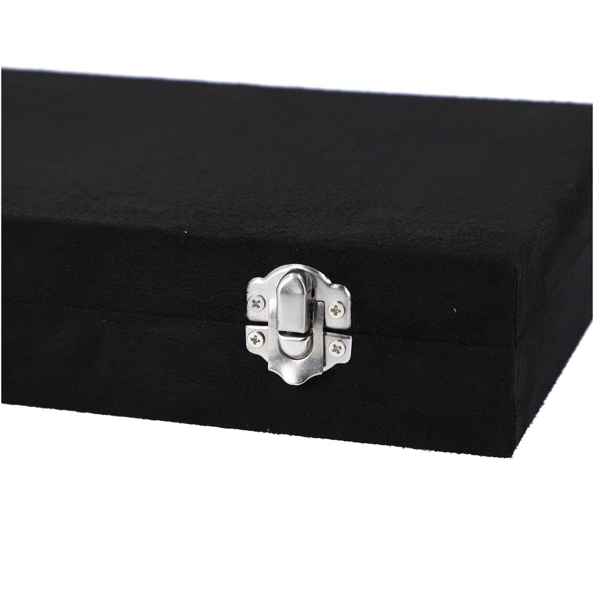 Luxurious Velvet Anti-Tarnish Jewelry Organizer Box (29x18.5x5.2cm) - Black V32518045 6