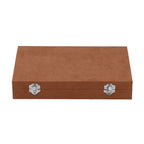 Luxurious Velvet Anti-Tarnish Jewelry Organizer Box (29x18.5x5.2cm) - Brown_6242542_2