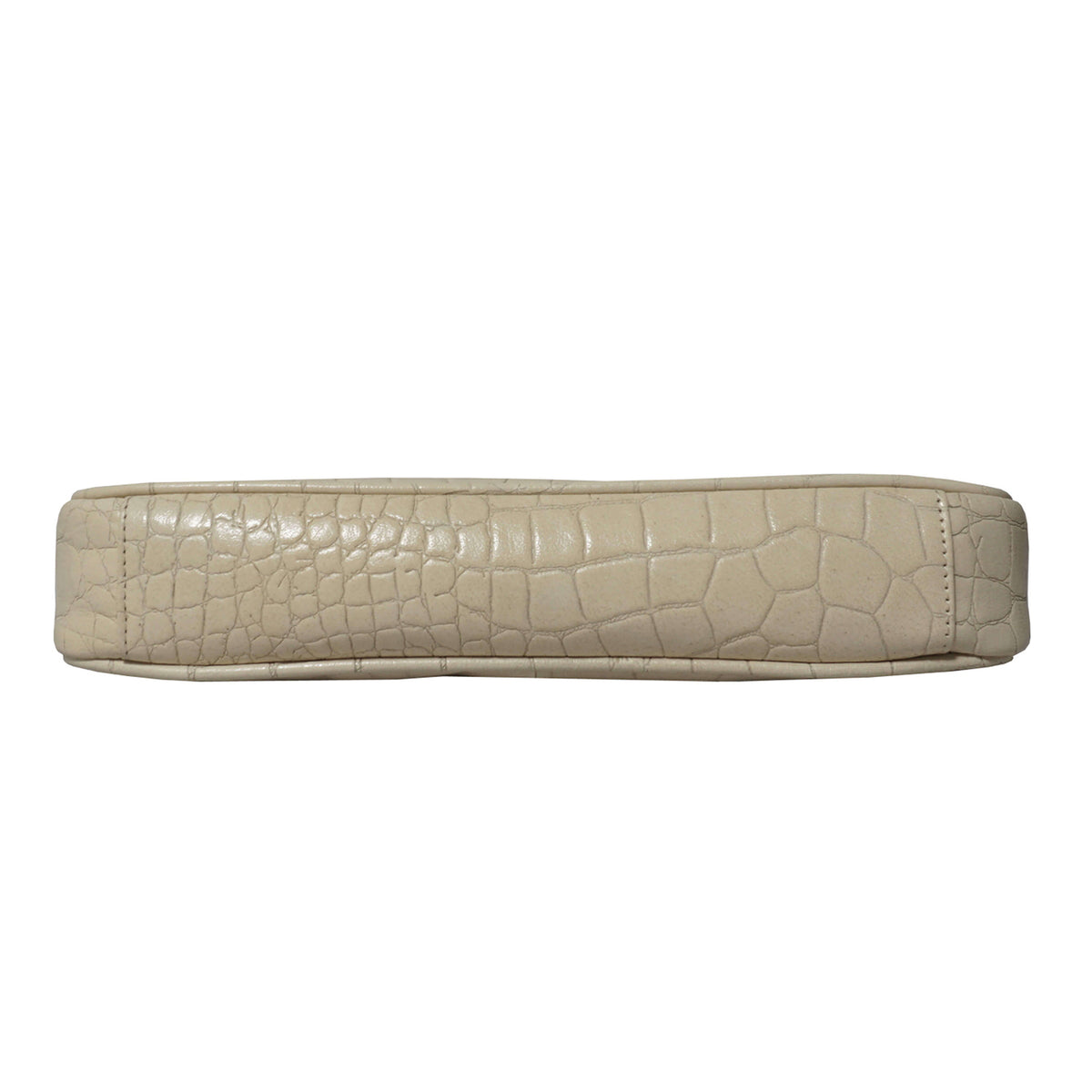 Assots London 'ZARA' Off White Vintage Croc Real Leather Baguette Shoulder Bag 6249949 5