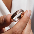 Royal Bali Collection - 9K Rose Gold Diamond Cut Band Ring_6252132_5
