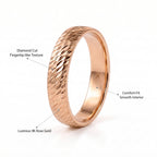 Royal Bali Collection - 9K Rose Gold Diamond Cut Band Ring_6252132_6