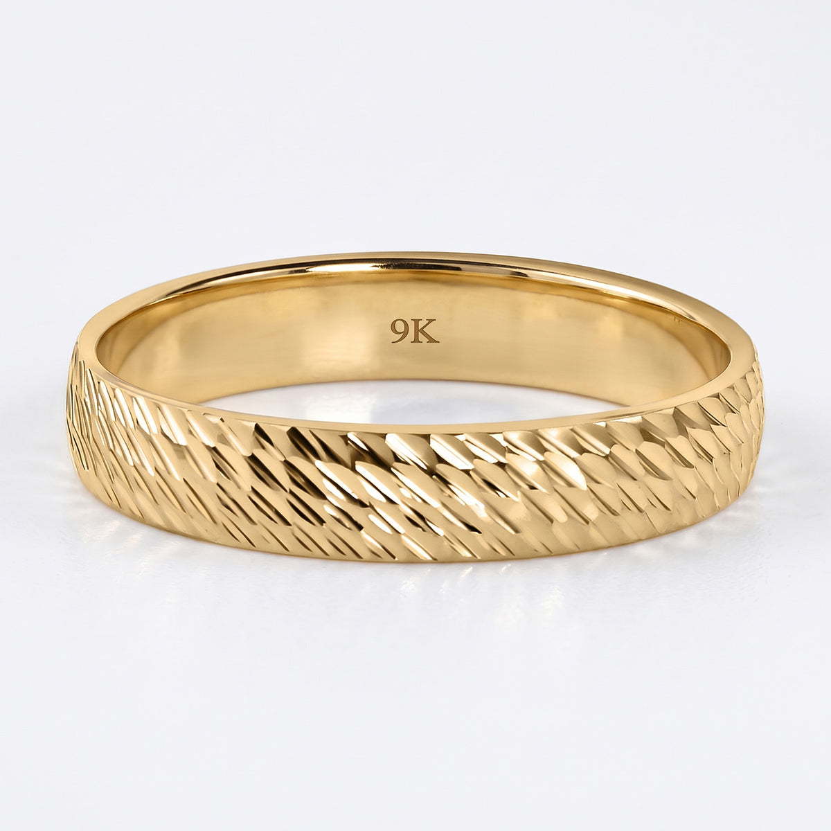 Royal Bali Collection 9K Yellow Gold Diamond Cut Band Ring V32711588 0