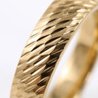 Royal Bali Collection - 9K Yellow Gold Diamond Cut Band Ring_6252143_2