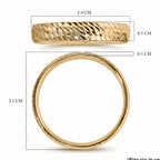 Royal Bali Collection - 9K Yellow Gold Diamond Cut Band Ring_6252143_7