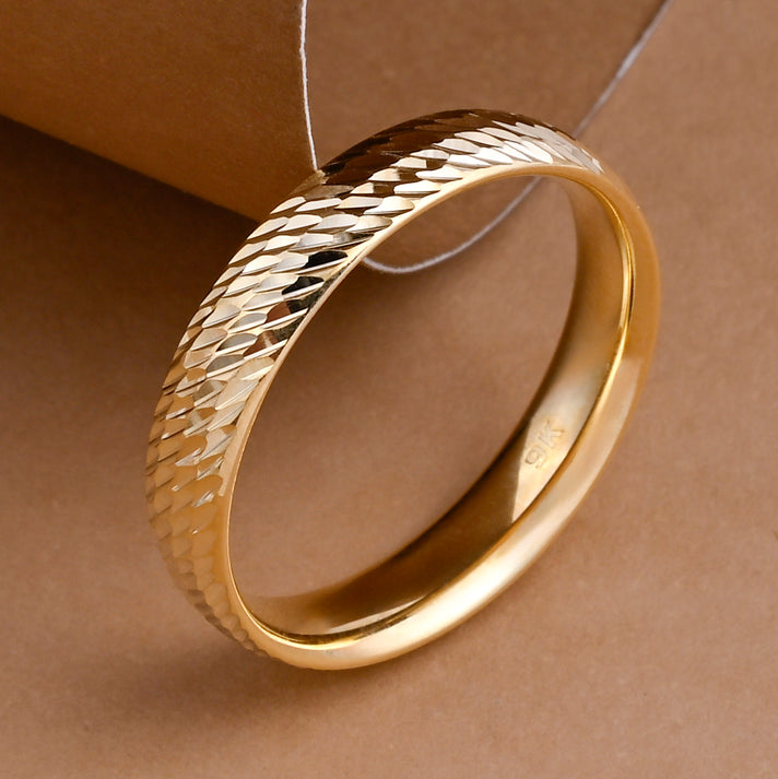Royal Bali Collection 9K Yellow Gold Diamond Cut Band Ring 6252144 2