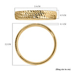 Royal Bali Collection - 9K Yellow Gold Diamond Cut Band Ring_6252144_5