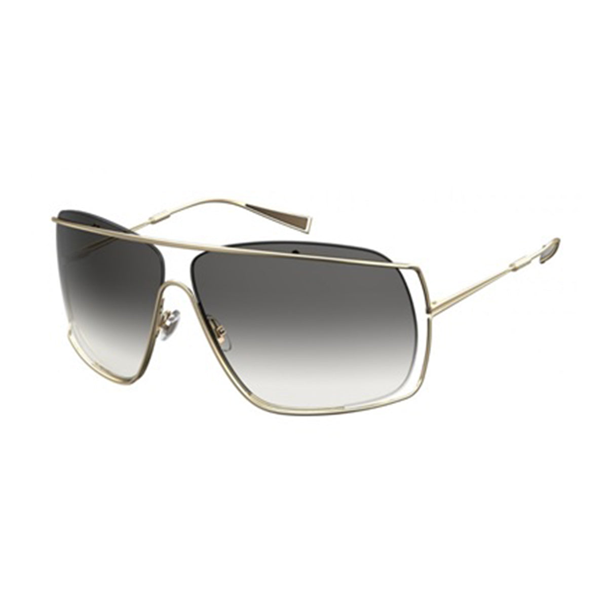 MAX MARA Unisex Gold Metal Shield Sunglasses with Grey Lenses 6254266 0