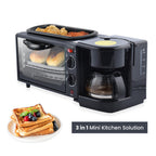 3 in 1 Mini Kitchen Solution (Toaster Oven - 9 Litre, Coffee Pot - 600 ML and Frying Pan)_6263456_1