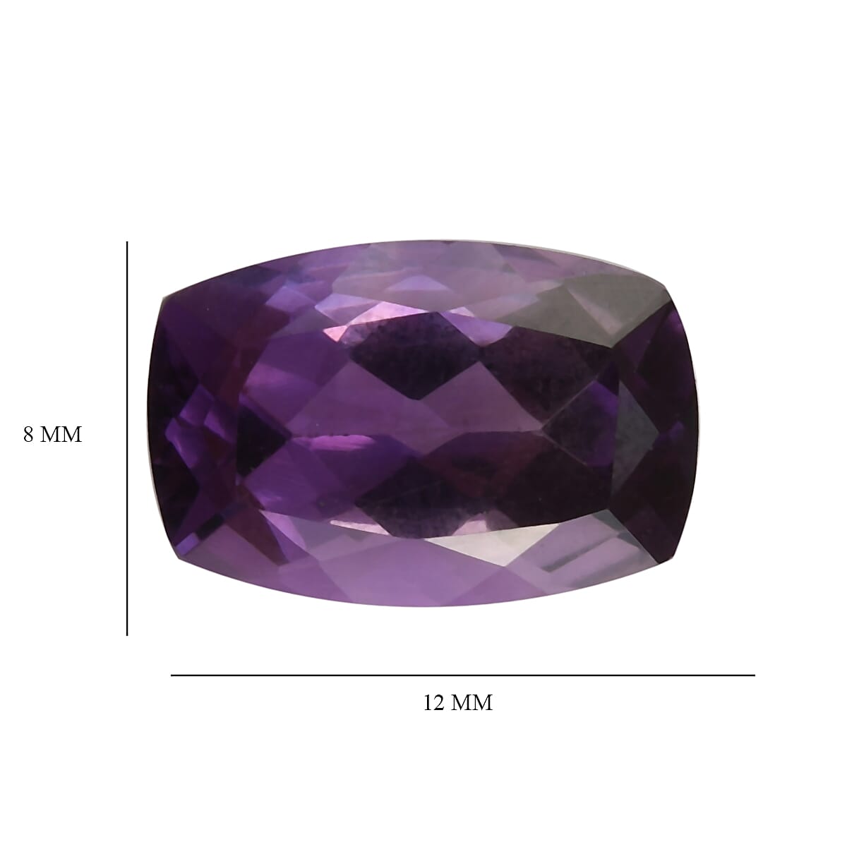 3.20 Ct. Loose Mashamba Amethyst AA Grade CUSHION 12x8 mm 6268075 4