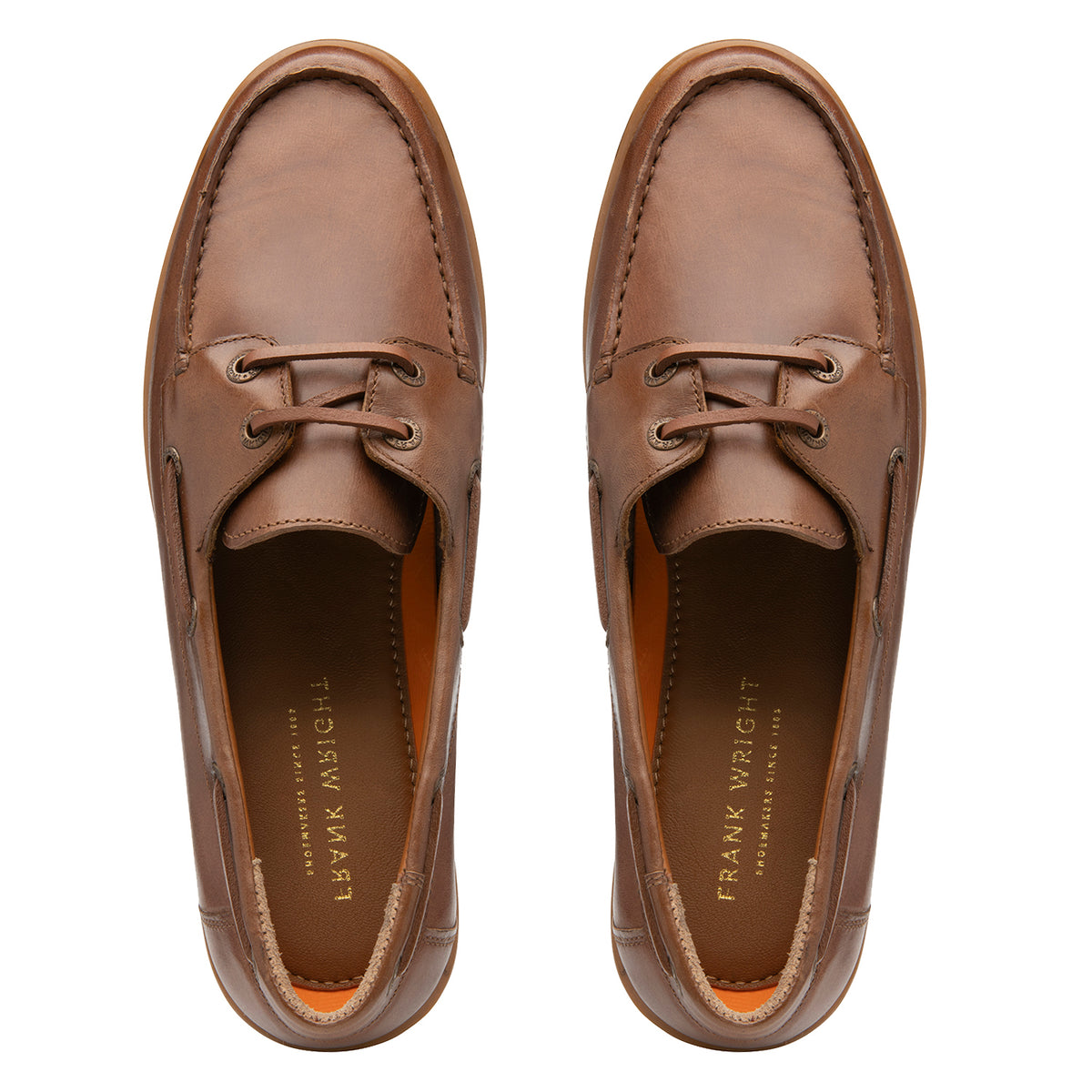 FRANK WRIGHT Keel Leather Boat Shoe - Tan V32604781 3