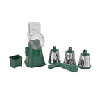 Whizzy Chopper - 3 in 1 - Vegetable and Fruit Slicer with One Slicing, Shredding and Grating Blade (Size 18x14x28 Cm) - Dark Green_6296740