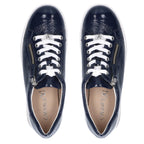 CAPRICE Leather Zipper Detailing Low-top Sneakers (Size 6.5) - Navy Blue_6306302_4