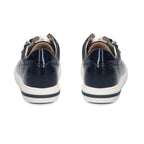 CAPRICE Leather Zipper Detailing Low-top Sneakers (Size 6.5) - Navy Blue_6306302_5