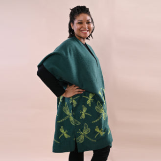 TAMSY Dragonfly Embroidered Women's Kimono  Black 6306701 2