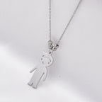 Single Boy Design Necklace (Size - 20) in Silver Tone_6339668_2
