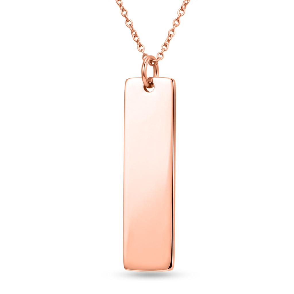 Personalized Dog Tag Chain (Size - 20) in Rose Gold Tone_6342220