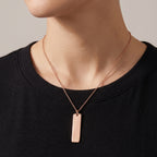 Personalized Dog Tag Chain (Size - 20) in Rose Gold Tone_6342220_1