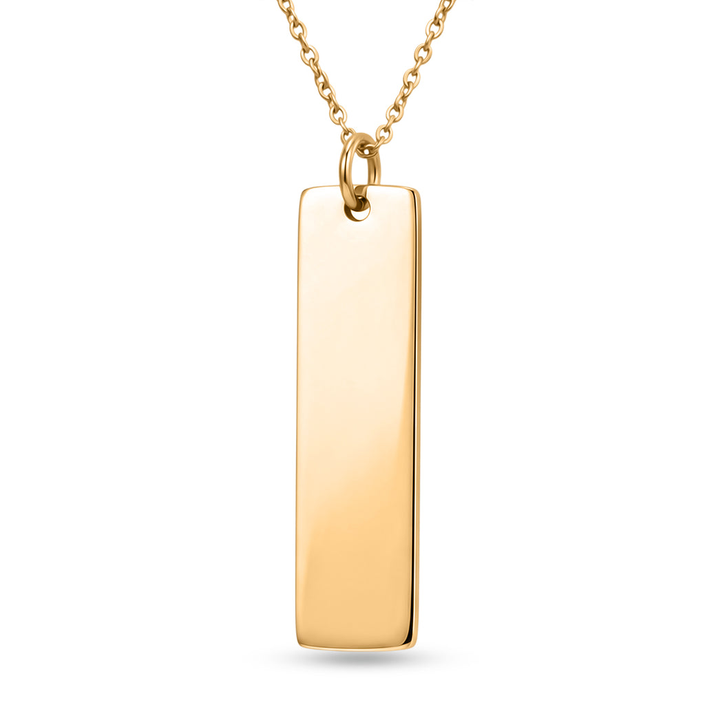 Personalized Dog Tag Chain (Size - 20) in Yellow Gold Tone_6342221