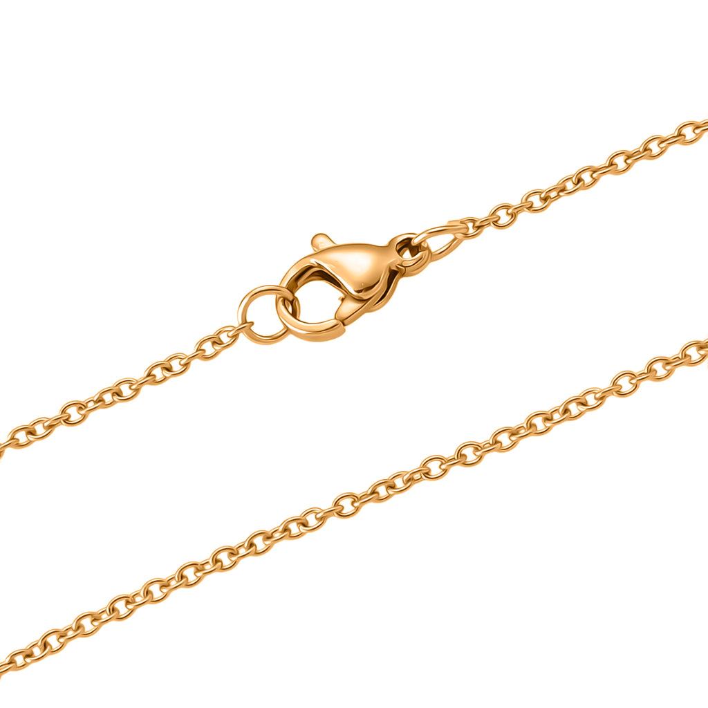 Personalized Dog Tag Chain (Size - 20) in Yellow Gold Tone_6342221_4