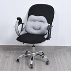 Multi Function Back Support Cushion with Mobile Phone Holder (Size 33x50Cm) - Grey_6343976_1