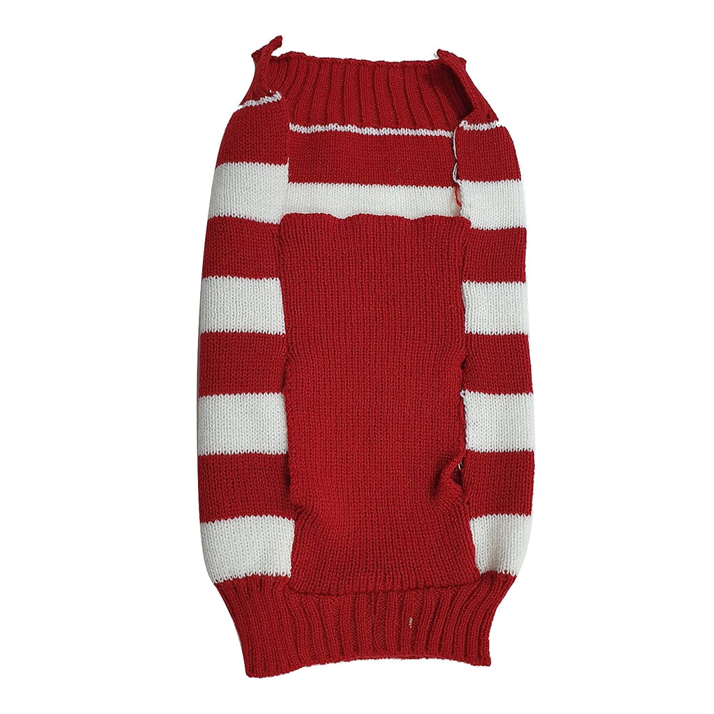 Reindeer Christmas Dog Jumper (Size Small)- Red & White_6841143_1