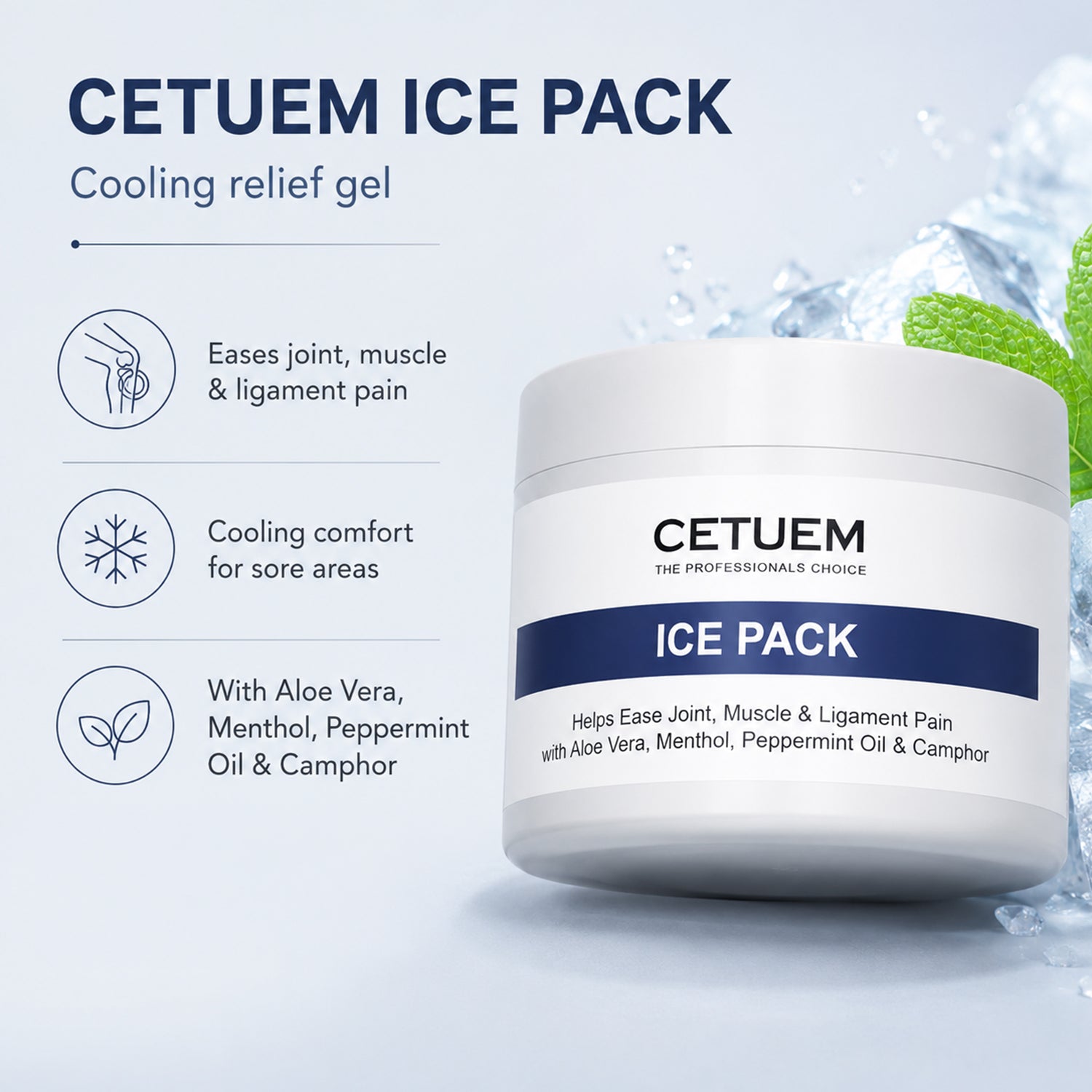 Cetuem Reusable Ice Pack for Pain Relief Muscles, Joints and Tendinitis 6860824 2