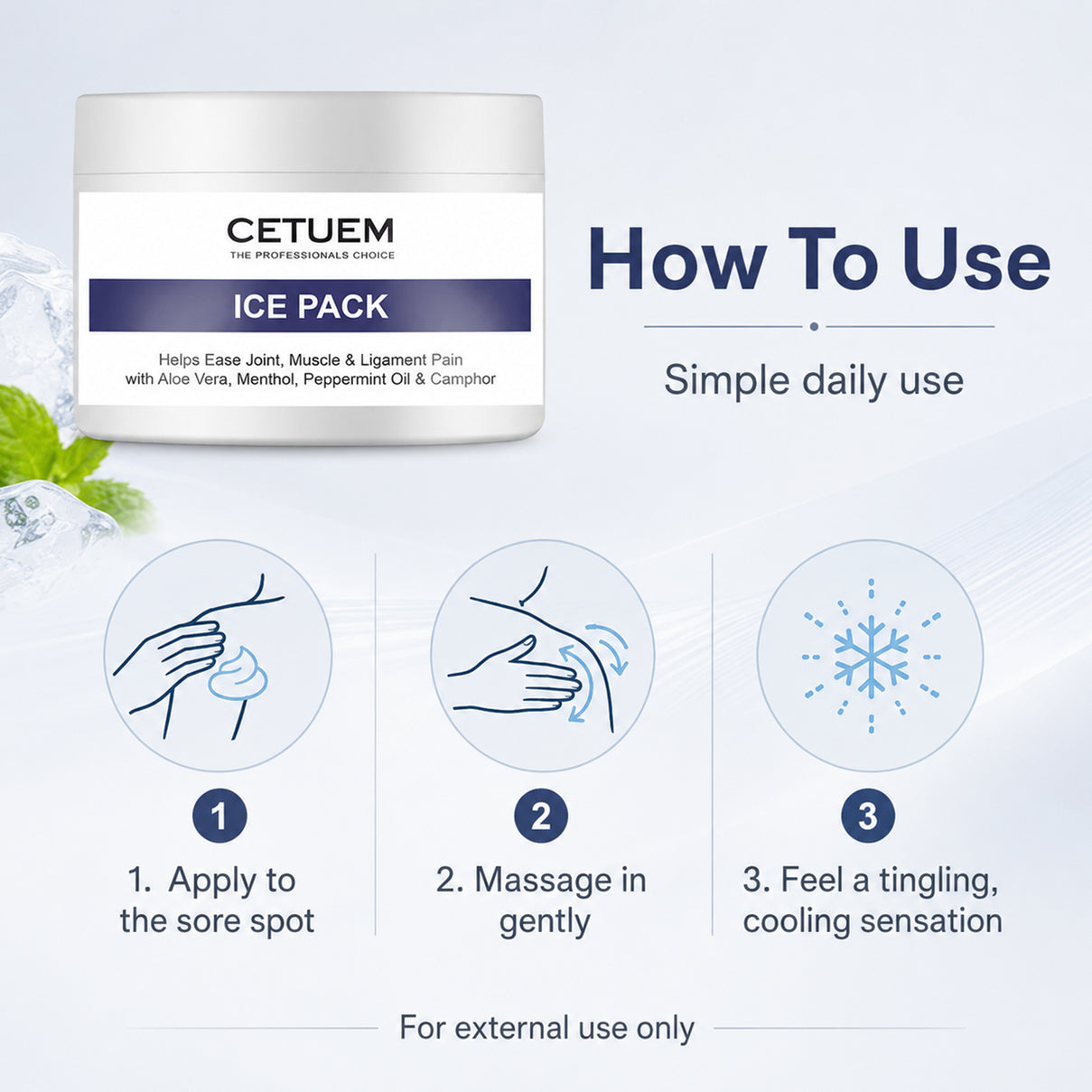 Cetuem Reusable Ice Pack for Pain Relief Muscles, Joints and Tendinitis 6860824 4