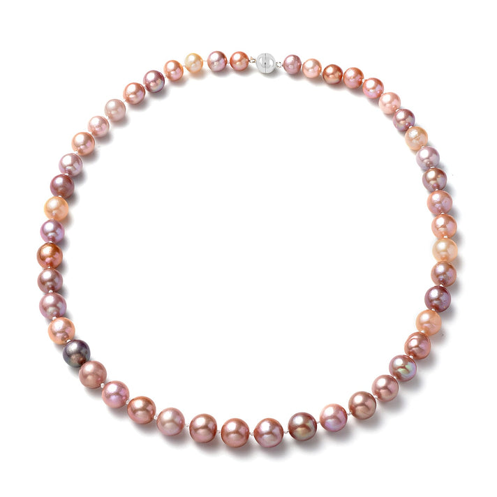 7-12mm Edison Pearl Beaded Necklace Size 20 in Rhodium Plated Sterling Silver 3859274 1