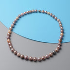Edison Pearl Necklace with Magnetic Lock (Size - 20) in Rhodium Overlay Sterling Silver