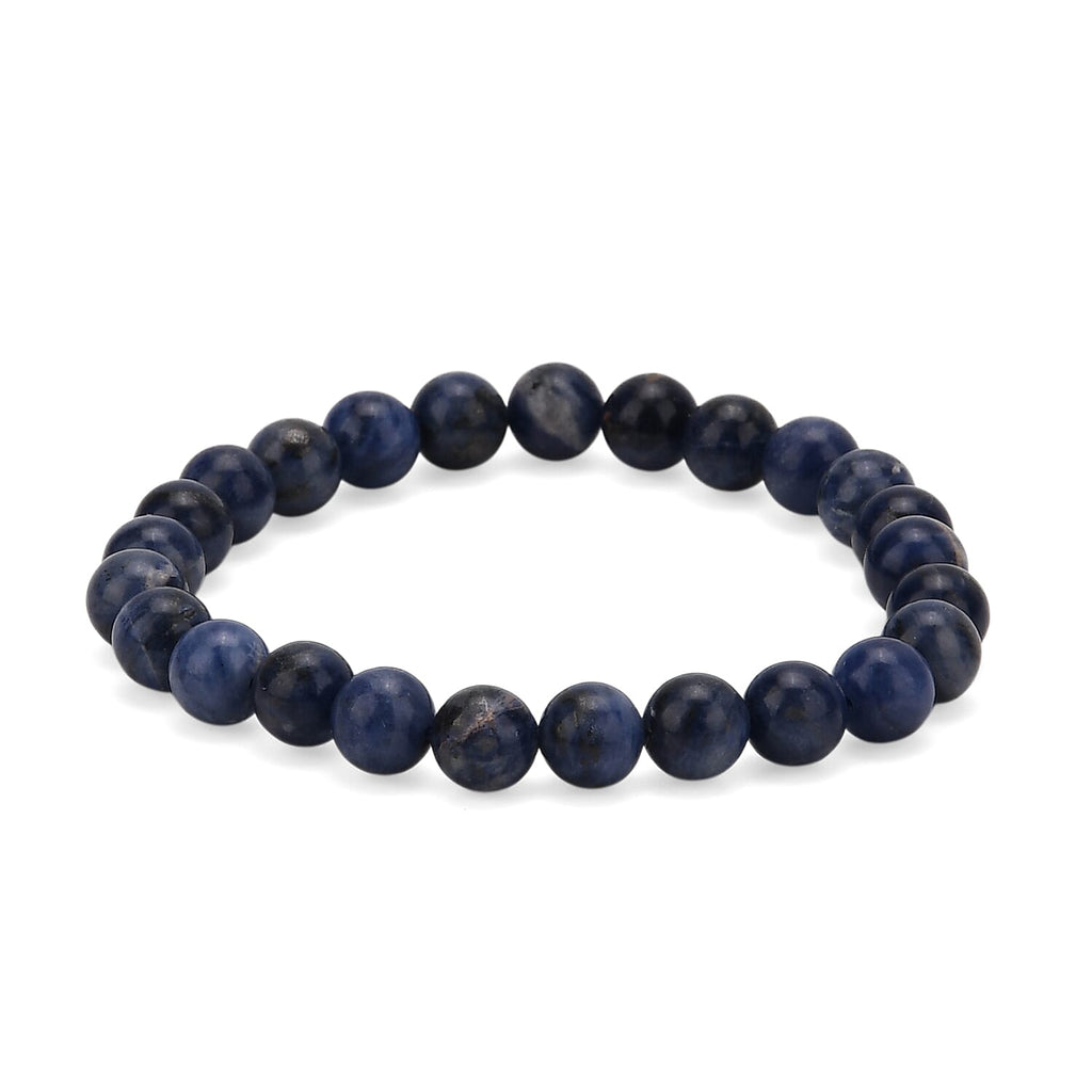 Multi-Gemstone 7 Chakra Healing Crystal Gift Set- Photo Case & Sodalite Beads Stretchable Bracelet (7.5-8 inch)