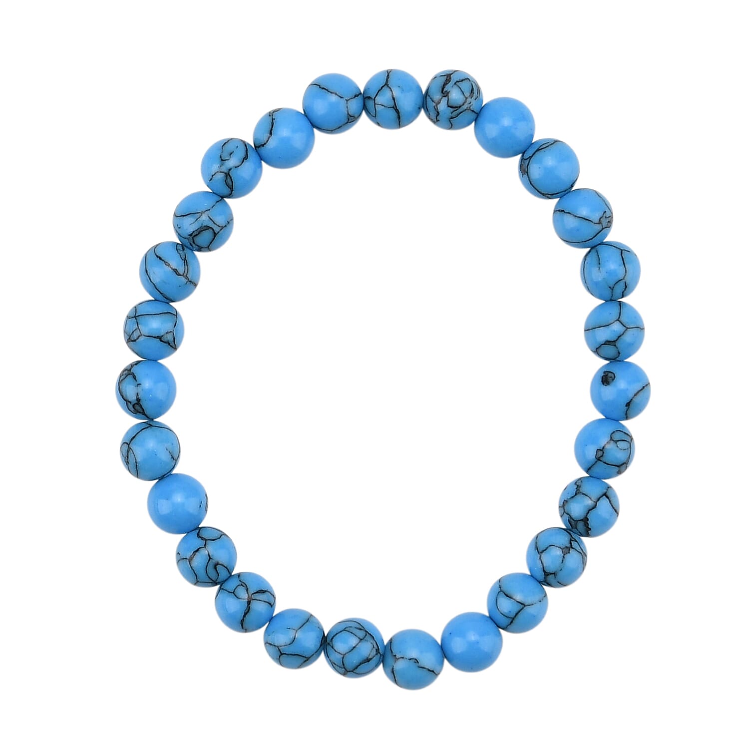 Multi-Gemstone 7 Chakra Healing Crystal Gift Set- Photo Case &amp; Blue Howlite Beads Stretchable Bracelet (7.8-8 inch) 4430914 4