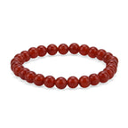 Multi-Gemstone 7 Chakra Healing Crystal Gift Set- Photo Case & Red Agate Beads Stretchable Bracelet (7.5-8 inch)