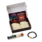 7 Chakra Raw Stones, 7 Chakra Tumbled Stones, 7 Colorful Gemstones. Lava Rock Chakra Bracelet and Chakra Therpay Guide