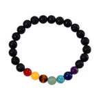 7 Chakra Raw Stones, 7 Chakra Tumbled Stones, 7 Colorful Gemstones. Lava Rock Chakra Bracelet and Chakra Therpay Guide
