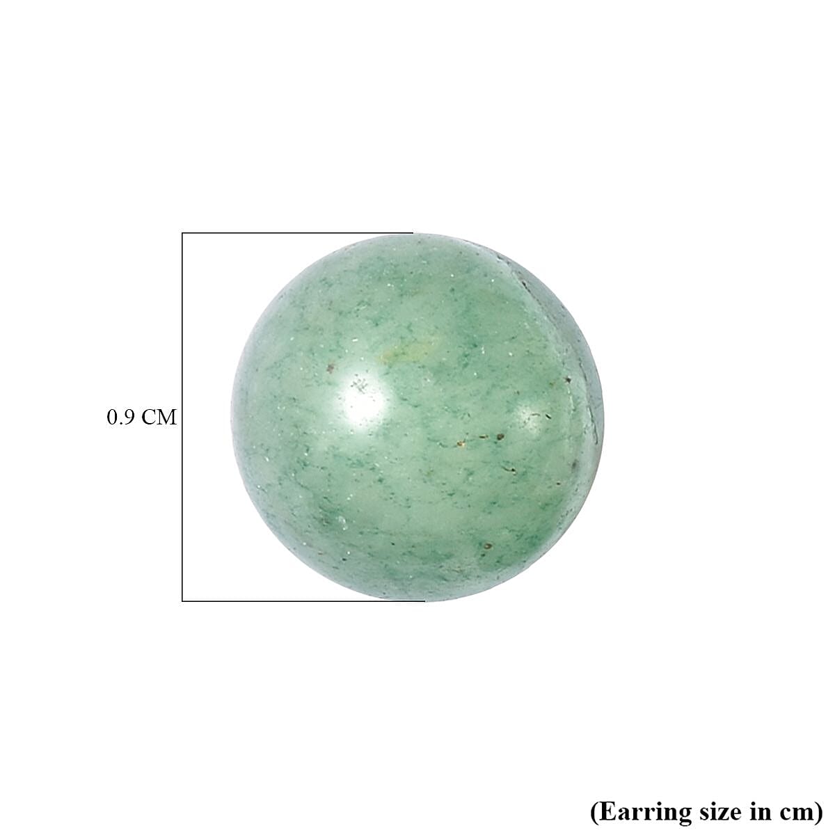 7 Ct Green Aventurine Solitaire Stud Earrings in Rhodium Plated Sterling Silver 3513043 5