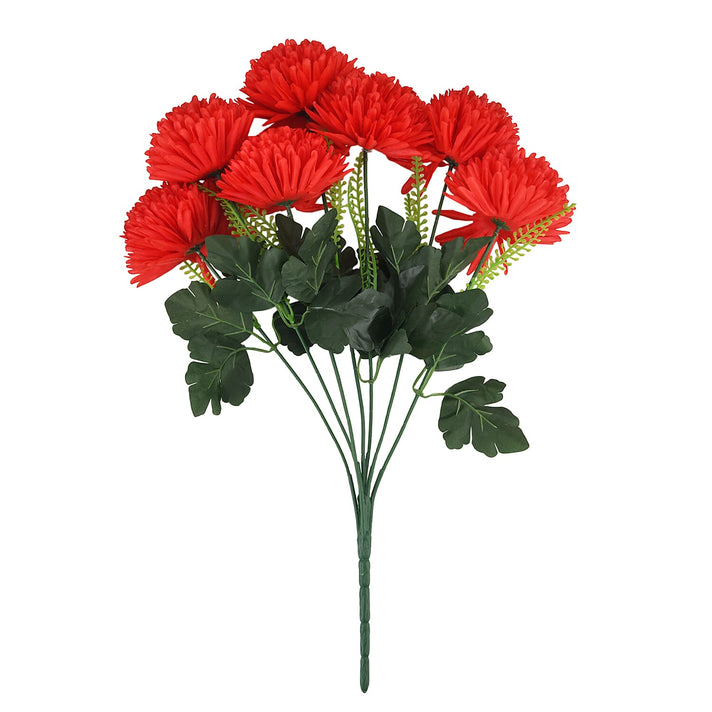 7-Heads Artificial Flower Bouquet (43cm) - Red 8377562 1