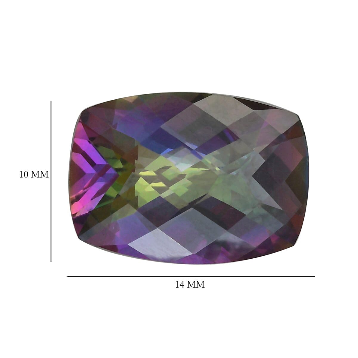 7.10 Ct. Loose Mystic Topaz A Grade CUSHION 14x10 mm 6268151 4